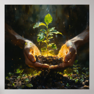 Hands Holding Hope Poster