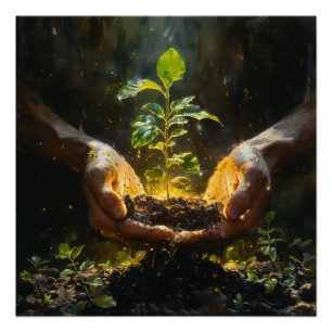 Hands Holding Hope Poster