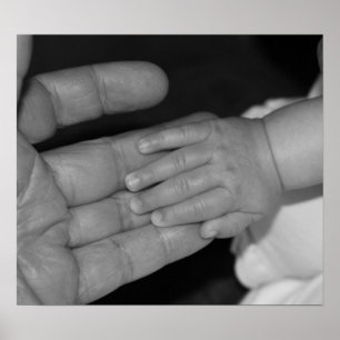 Hands in Black and White Poster