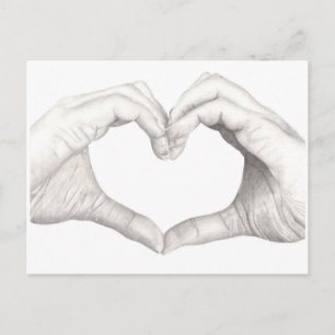Hands in Shape of a Heart Postcard