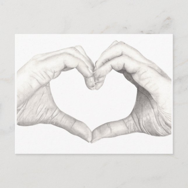 Hands in Shape of a Heart Postcard (Front)