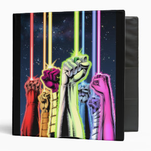 Hands in the air with rings -Colour Binder