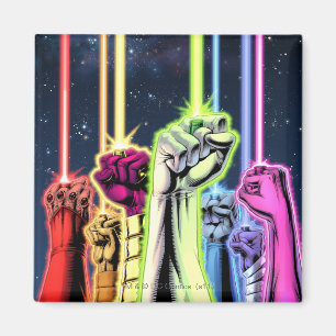 Hands in the air with rings -Colour Magnet