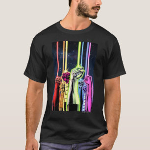 Hands in the air with rings -Colour T-Shirt