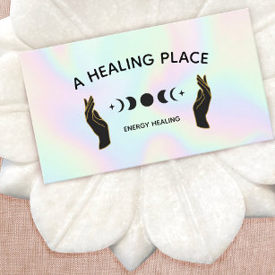 Hands Moon Phases Energy Worker Business Card