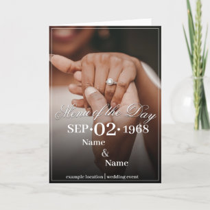 Hands of a Coloured Wedding Couple with Ring Announcement