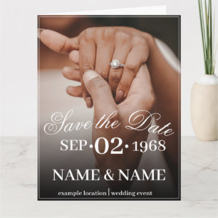 Hands of a Coloured Wedding Couple with Ring Card