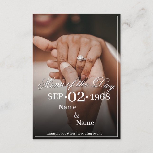 Hands of a Coloured Wedding Couple with Ring Enclosure Card (Front)