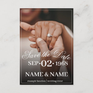 Hands of a Coloured Wedding Couple with Ring Enclosure Card