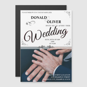 Hands of a Gay Wedding Couple with Rings