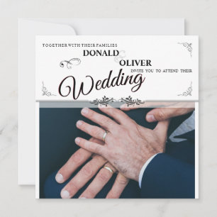 Hands of a Gay Wedding Couple with Rings