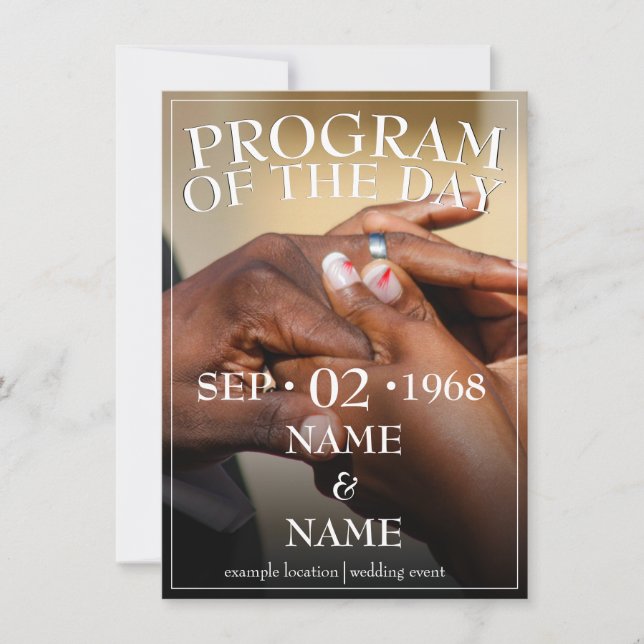 Hands of a wedding couple with a ring (Front)