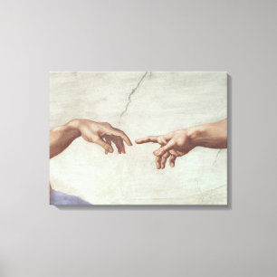 Hands of God and Adam Canvas Print