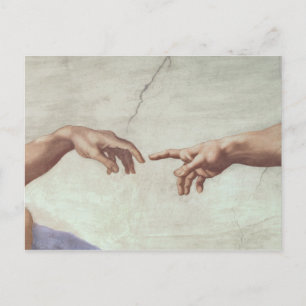 Hands of God and Adam Postcard