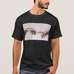Hands of God and Adam, The Creation - Michelangelo T-Shirt
