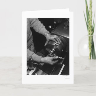 Hands Of Lathe Worker 1943 Card