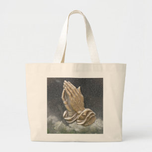 HANDS OF PRAYER LARGE TOTE BAG