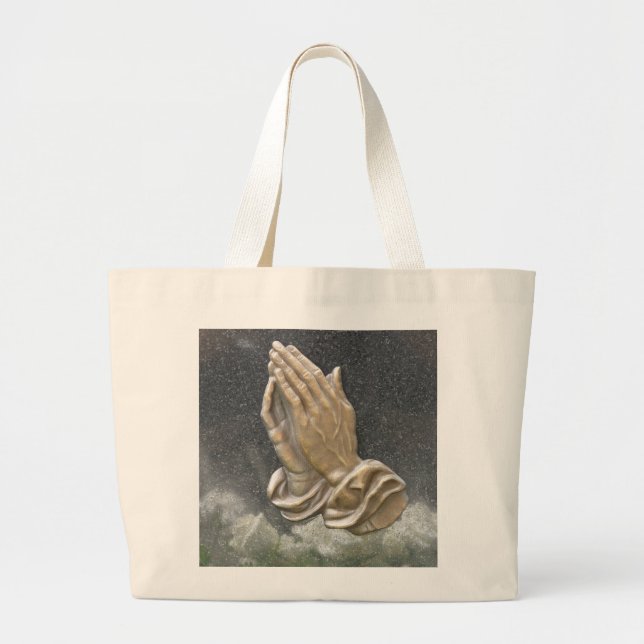 HANDS OF PRAYER LARGE TOTE BAG (Front)