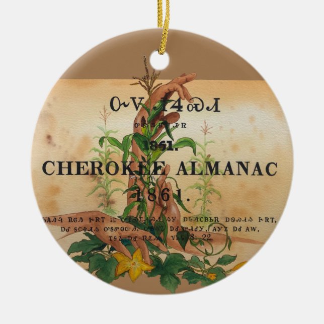 Hands of Three Sisters Ceramic Ornament (Front)