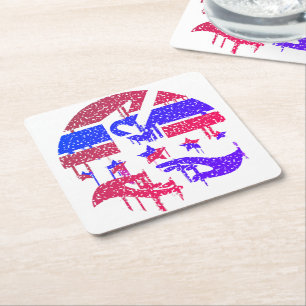 Hands of Unity Square Paper Coaster