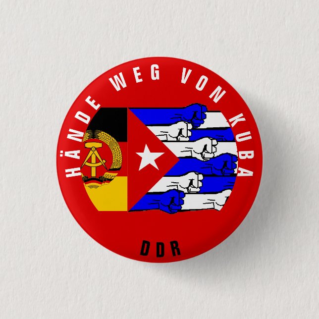 HANDS OFF CUBA! 1 INCH ROUND BUTTON (Front)