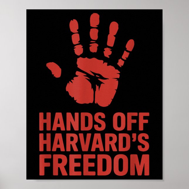 Hands Off Harvard Freedom Of Speech, Resist &amp;  Poster (Front)