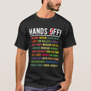 Hands Off Medicaid Medicare Social Security Trump  T-Shirt