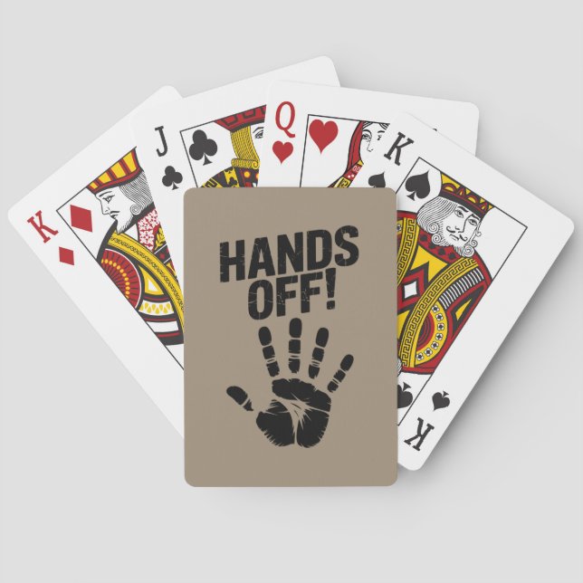 Hands Off My Country My Body Medicare Political  Playing Cards (Back)
