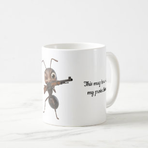 Hands Off My Mug Funny Ant Poster   Coffee Lover W