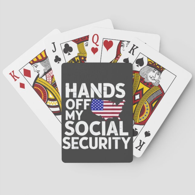 Hands Off My Social Security  Playing Cards (Back)