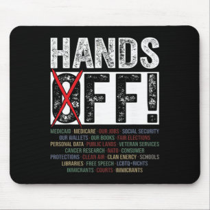 Hands Off Our Rights Protect Democracy Mouse Pad