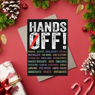 Hands Off Protest Acrylic Invitations