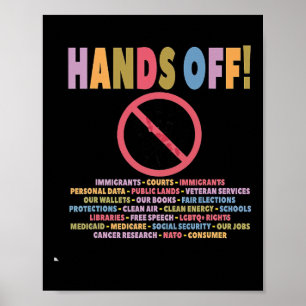 Hands Off Protest Anti Trump Shirt  Poster