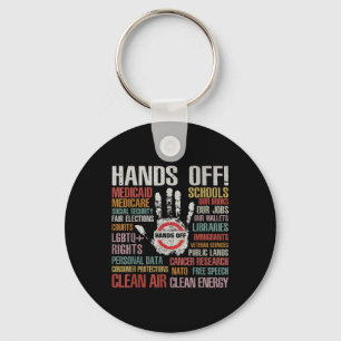 Hands Off Protest Apparel Remove Reverse Reclaim P Keychain