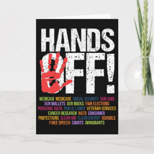 Hands Off Protest April 5th Resistance Anti Trump  Card