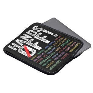 Hands Off Protest Laptop Sleeve
