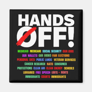 Hands Off Protest Magnet