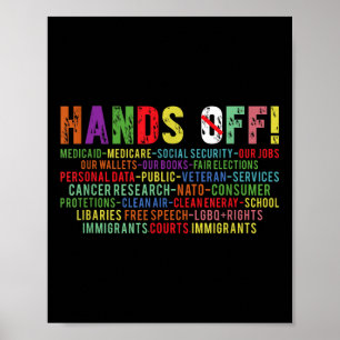 Hands Off Protest Poster