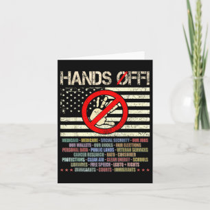 Hands Off Protest Saturday April 5 Men Women 4  Card