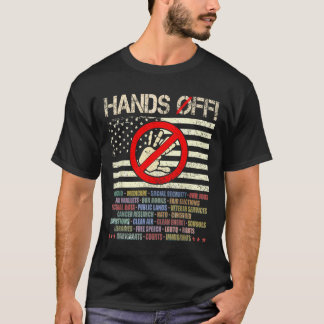 Hands Off Protest Saturday April 5 Men Women 4  T-Shirt