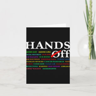 Hands Off Protest Saturday April 5 Men Women 7  Card