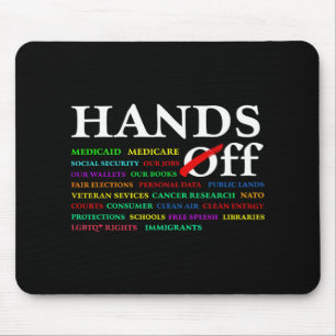 Hands Off Protest Saturday April 5 Men Women 7 Mouse Pad