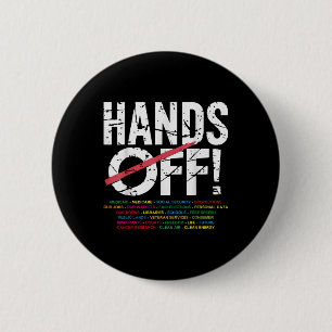 Hands Off Protest Social Security & Medicare 2 Inch Round Button