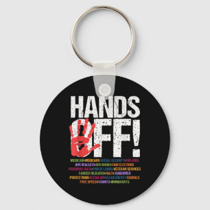 Hands Off Protest Social Security And Medicare Keychain