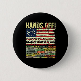 Hands Off Protest Social Security And Medicare Pro 2 Inch Round Button