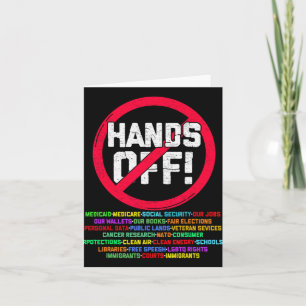 Hands Off Protest Social Security And Medicare Pro Card