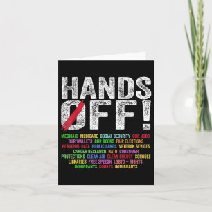 Hands Off Protest Social Security And Medicare Pro Card