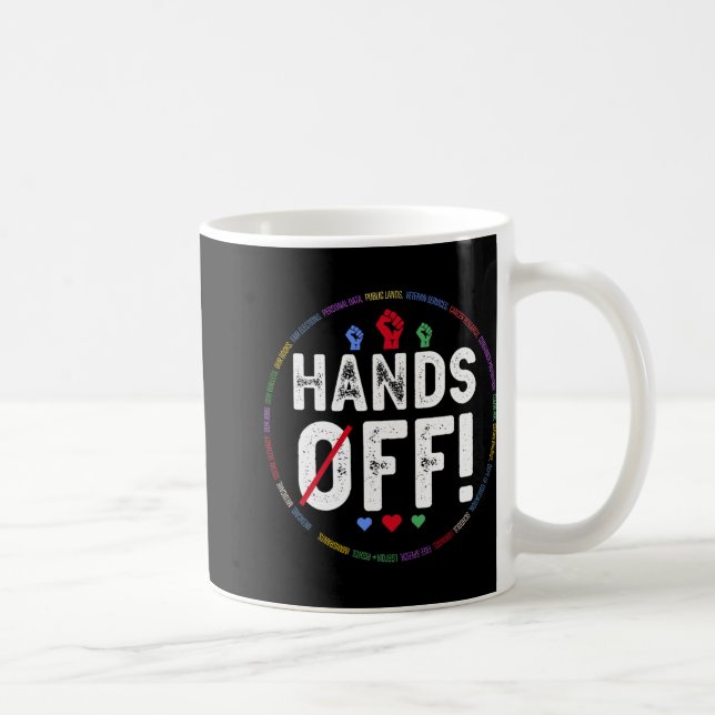 Hands Off Protest Social Security And Medicare Pro Coffee Mug (Right)