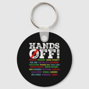 Hands Off Protest Social Security And Medicare Pro Keychain