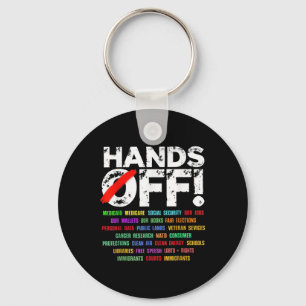 Hands Off Protest Social Security And Medicare Pro Keychain